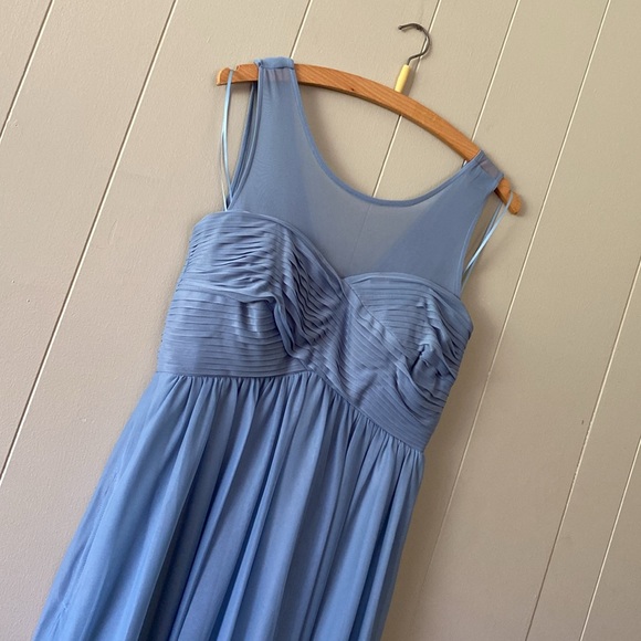 Birdy Grey Size Medium Dusty Blue Bridesmaid or Cocktail Formal Maxi Dress - Picture 4 of 16